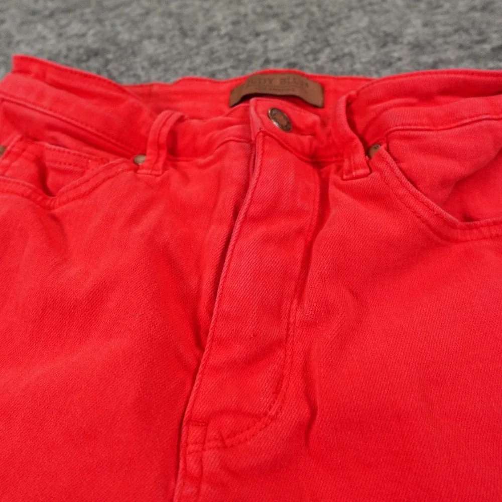 Judy Blue Shorts‎ Womens Large Red Bermuda Tummy Control Garment Dyed JB150279